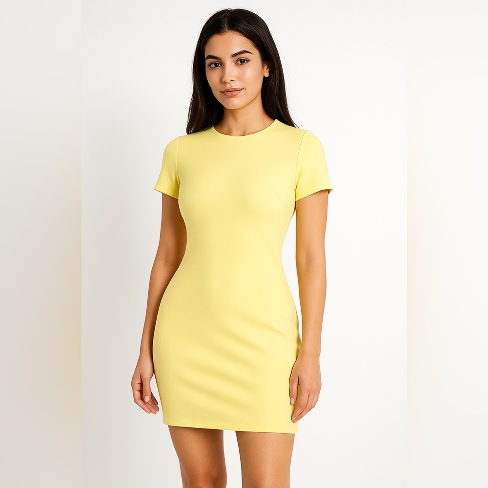 Revolve LIKELY Women's Size 4 Manhattan Short Sleeve Mini Dress Yellow